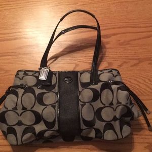 Coach purse gray and black